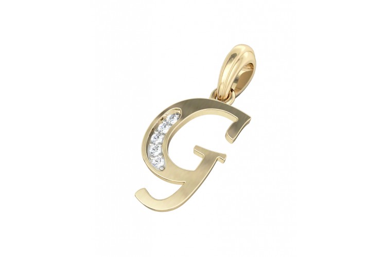 Gold Alphabet G charm
